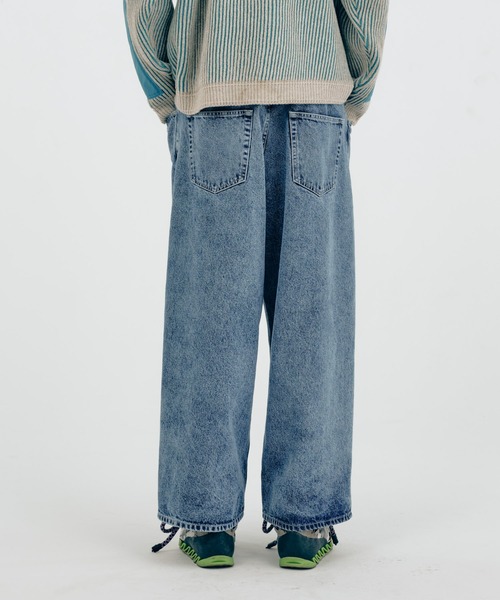 Iroquois（イロコイ）の「OPEN-END DENIM WIDE PT（デニムパンツ・メンズ・ケミカルウォッシュ/ライトインディゴブルー・1/3/2）」の12枚目の写真