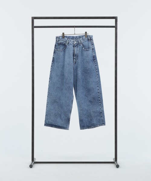 Iroquois（イロコイ）の「OPEN-END DENIM WIDE PT（デニムパンツ・メンズ・ケミカルウォッシュ/ライトインディゴブルー・1/3/2）」の19枚目の写真