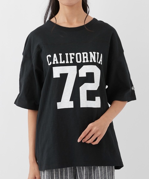 Ocean Pacific（オーシャンパシフィック）の「【OP:オーピー】レディース フットボールTシャツ（Tシャツ/カットソー・レディース・チャコールグレー/アイボリー/レッド・MEDIUM/LARGE/X-LARGE）」の22枚目の写真