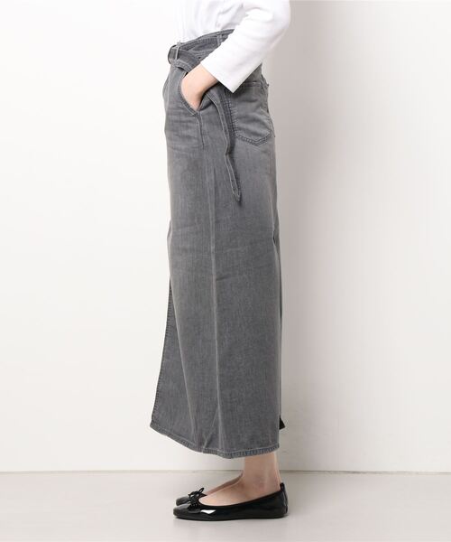 Moname（モナーム）の「Aラインデニムロングスカート（スカート・レディース・ブラック・FREE）」の12枚目の写真