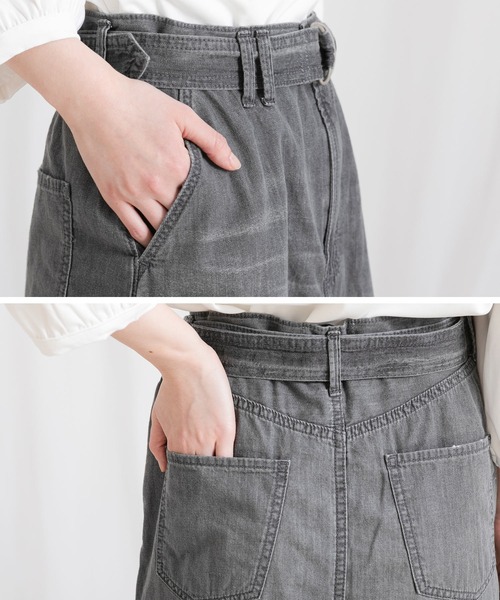 Moname（モナーム）の「Aラインデニムロングスカート（スカート・レディース・ブラック・FREE）」の10枚目の写真