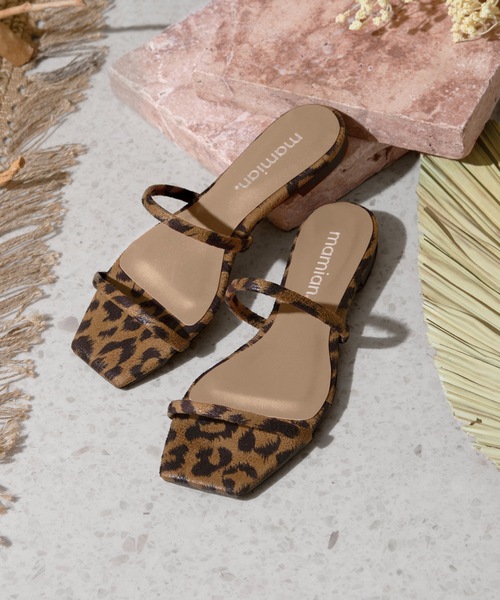 MAMIAN（マミアン）の「コードストラップ フラットサンダル（サンダル・レディース・ブラック/クリア/ライトブルー/レオパード・L/LL/M/S）」の4枚目の写真