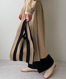 LE MORE | ストライプニットマルシェトートバッグ(トートバッグ)