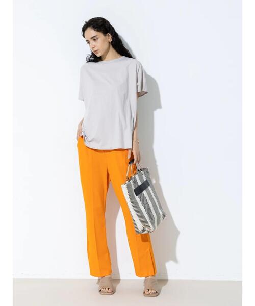 koe(コエ)の「カットジョーゼット サイドベンツパンツ*(スラックス・レディース・オレンジ/イエロー/ブラック・M)」の19枚目の写真