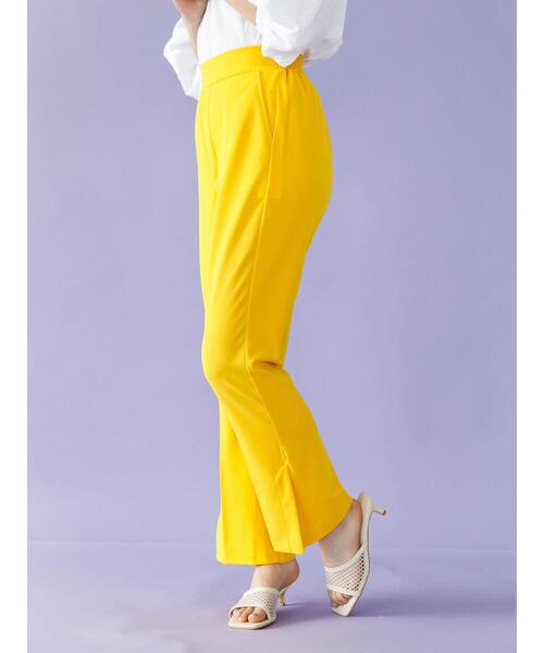 koe(コエ)の「カットジョーゼット サイドベンツパンツ*(スラックス・レディース・オレンジ/イエロー/ブラック・M)」の20枚目の写真