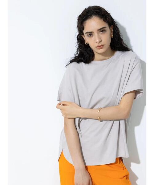 koe(コエ)の「カットジョーゼット サイドベンツパンツ*(スラックス・レディース・オレンジ/イエロー/ブラック・M)」の7枚目の写真