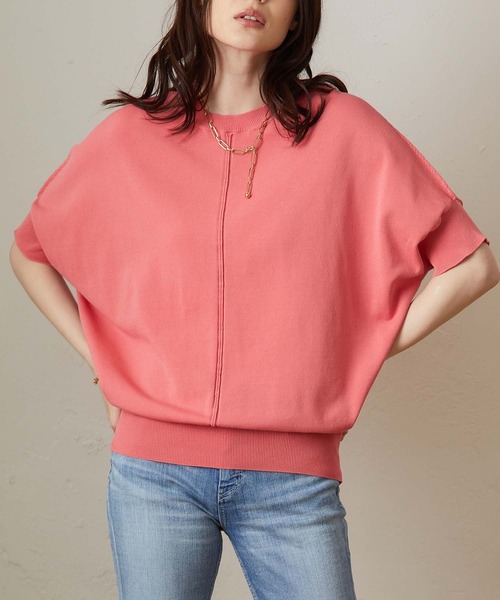 OUVRAGE CLASSE（ウヴラージュクラス）の「ドルマンプルオーバー（ニット/セーター・レディース・ベージュ/ピンク/サックスブルー/チャコールグレー・FREE）」の4枚目の写真