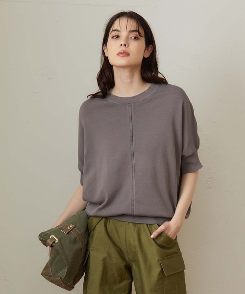 OUVRAGE CLASSE（ウヴラージュクラス）の「ドルマンプルオーバー（ニット/セーター・レディース・ベージュ/ピンク/サックスブルー/チャコールグレー・FREE）」の14枚目の写真