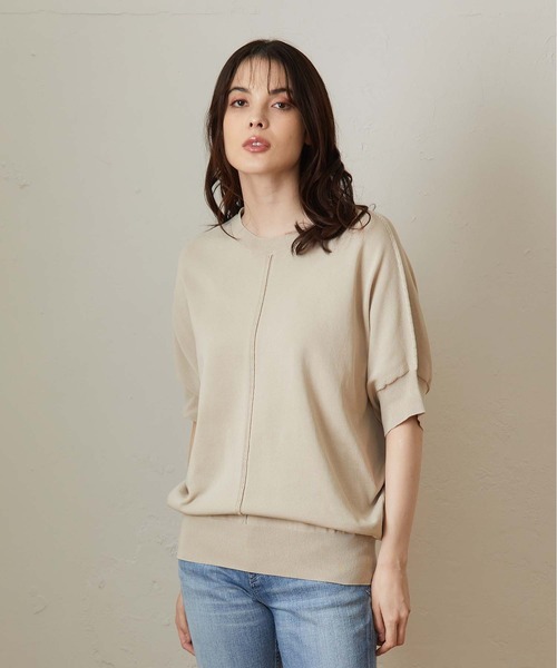 OUVRAGE CLASSE（ウヴラージュクラス）の「ドルマンプルオーバー（ニット/セーター・レディース・ベージュ/ピンク/サックスブルー/チャコールグレー・FREE）」の18枚目の写真