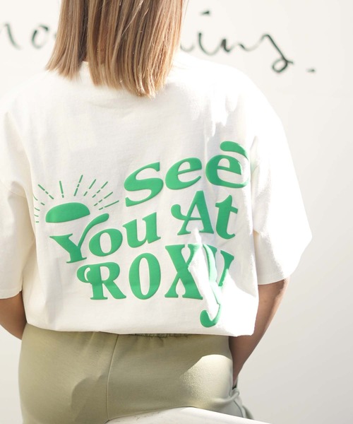 ROXY(ロキシー)の「【ZOZO限定アイテム】SEE YOU AT ROXY TEE/ロキシーバックプリント半袖Tシャツ(Tシャツ/カットソー・レディース・ブラック/グリーン/ナチュラル・FREE)」の5枚目の写真