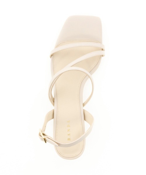 RANDA(ランダ)の「ナローストラップスクエアトゥサンダル(サンダル・レディース・ブラック/アイボリー/イエロー/ブルー・LL/M/L/S)」の17枚目の写真