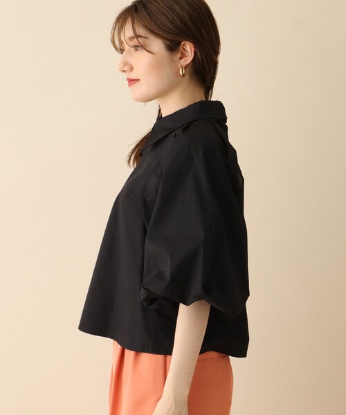 OPAQUE.CLIP（オペークドットクリップ）の「◆ボリューム衿付きブラウス（シャツ/ブラウス・レディース・ブラック/ホワイト系/ピンク系・38）」の5枚目の写真