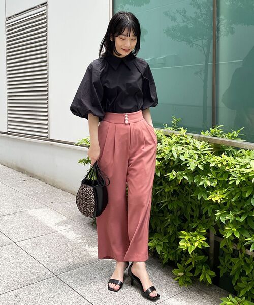 OPAQUE.CLIP（オペークドットクリップ）の「◆ボリューム衿付きブラウス（シャツ/ブラウス・レディース・ブラック/ホワイト系/ピンク系・38）」の18枚目の写真