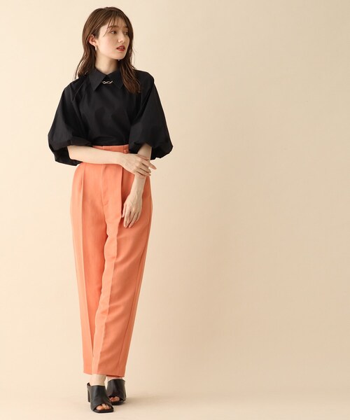 OPAQUE.CLIP（オペークドットクリップ）の「◆ボリューム衿付きブラウス（シャツ/ブラウス・レディース・ブラック/ホワイト系/ピンク系・38）」の20枚目の写真