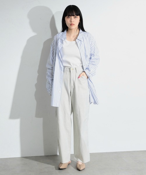Lee(リー)の「カットオフ ペインターパンツ(デニムパンツ・レディース・オレンジ/アイボリー/ライトパープル/ライトイエロー・SMALL/MEDIUM/X-SMALL)」の16枚目の写真