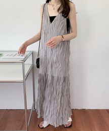 ワッシャーシフォンキャミソールワンピース