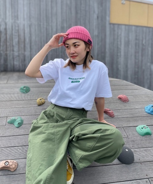 MILKFED.（ミルクフェド）の「MILKFED. × MANASTASH /ミルクフェド×マナスタッシュ　MOUNTAIN LOGO T-SHIRT マウンテンロゴTシャツ（Tシャツ/カットソー・レディース・ホワイト/ブラック・MEDIUM/LARGE/X-LARGE）」の14枚目の写真