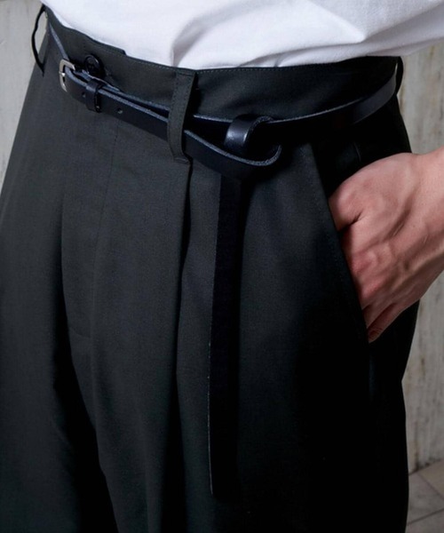 L.H.P(エルエイチピー)の「maison nine/メゾンナイン/プレーンベルト(21S-SBT461-LH)(ベルト・メンズ・ブラック・FREE)」の11枚目の写真