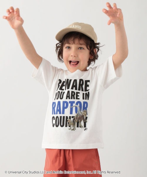 GLOBAL WORK(グローバルワーク)の「ジュラシック・ワールド/Tシャツ半袖/キッズ/274144(Tシャツ/カットソー・キッズ・ホワイト/チャコールグレー/ブラック/カーキ/グレー系その他/グレイッシュベージュ・110cm/100cm/120cm/130cm/140cm/150cm/160cm)」の2枚目の写真