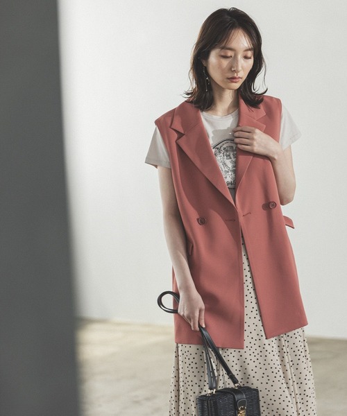 Andemiu（アンデミュウ）の「Ｗテーラードサマージレ287927（ベスト・レディース・アイボリー/カーキ/ピンク・FREE）」の15枚目の写真