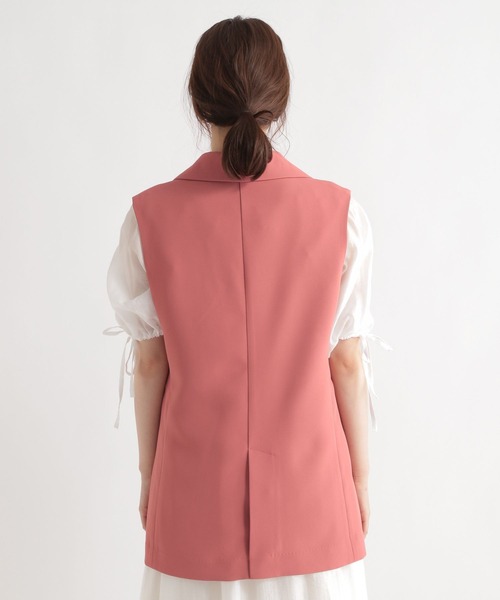 Andemiu（アンデミュウ）の「Ｗテーラードサマージレ287927（ベスト・レディース・アイボリー/カーキ/ピンク・FREE）」の8枚目の写真