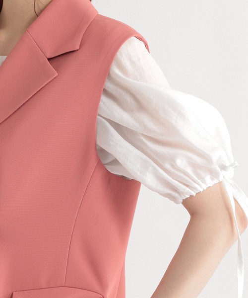 Andemiu（アンデミュウ）の「Ｗテーラードサマージレ287927（ベスト・レディース・アイボリー/カーキ/ピンク・FREE）」の16枚目の写真