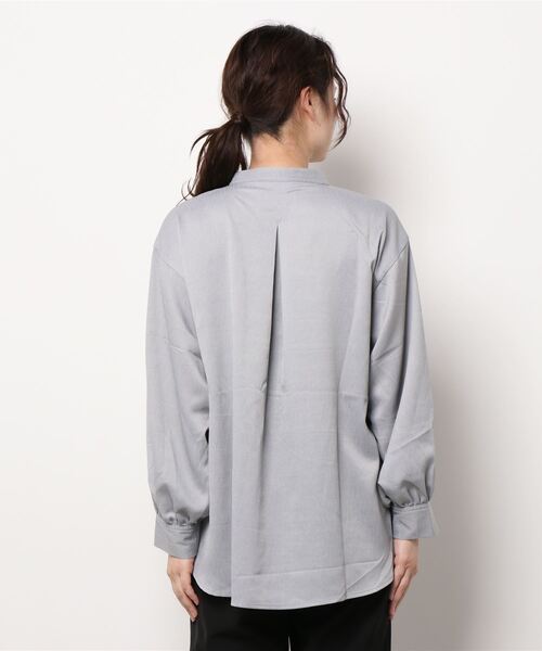 ehka sopo（エヘカソポ）の「チャイナ釦シャツ（シャツ/ブラウス・レディース・オフホワイト/グリーン/グレー/ブラック・ﾌﾘ-）」の6枚目の写真