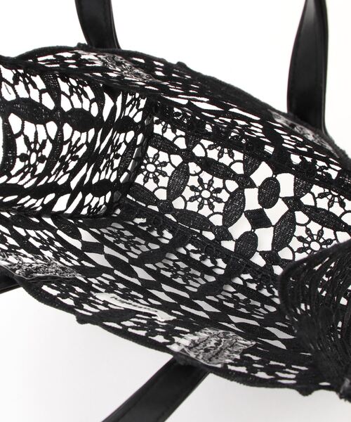 RAGEBLUE(レイジブルー)の「Casselini/レーススクエアバッグ(ハンドバッグ・レディース・ホワイト/ブラック・FREE)」の18枚目の写真