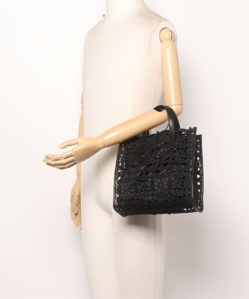 RAGEBLUE(レイジブルー)の「Casselini/レーススクエアバッグ(ハンドバッグ・レディース・ホワイト/ブラック・FREE)」の16枚目の写真