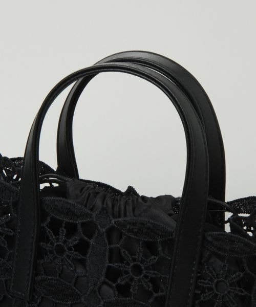 RAGEBLUE(レイジブルー)の「Casselini/レーススクエアバッグ(ハンドバッグ・レディース・ホワイト/ブラック・FREE)」の13枚目の写真