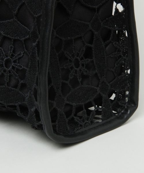 RAGEBLUE(レイジブルー)の「Casselini/レーススクエアバッグ(ハンドバッグ・レディース・ホワイト/ブラック・FREE)」の8枚目の写真