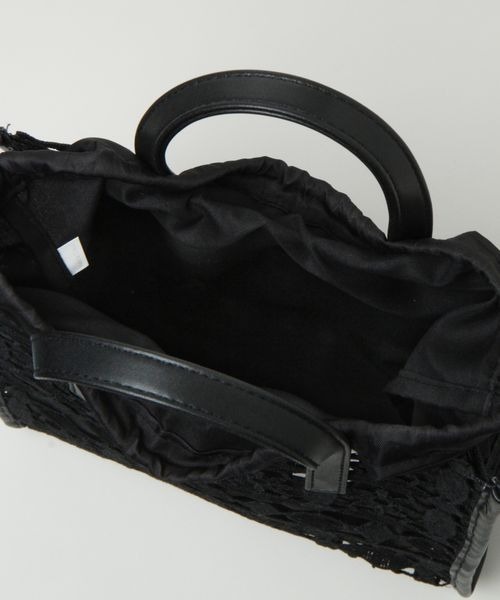 RAGEBLUE(レイジブルー)の「Casselini/レーススクエアバッグ(ハンドバッグ・レディース・ホワイト/ブラック・FREE)」の15枚目の写真