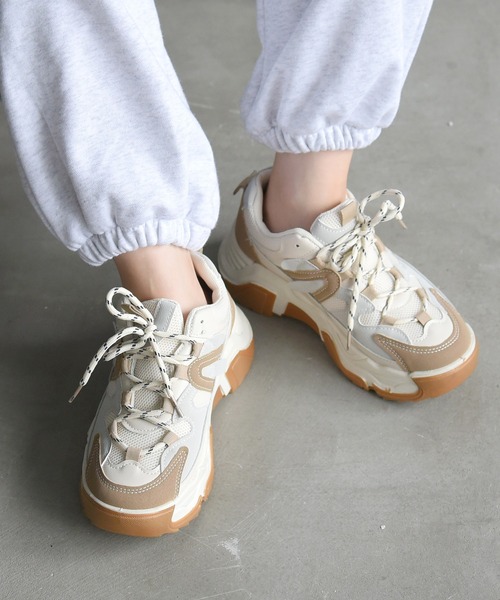 NOFALL（ノーフォール）の「配色ダッドスニーカー（スニーカー・レディース・ベージュ・L/S/LL/M）」の16枚目の写真