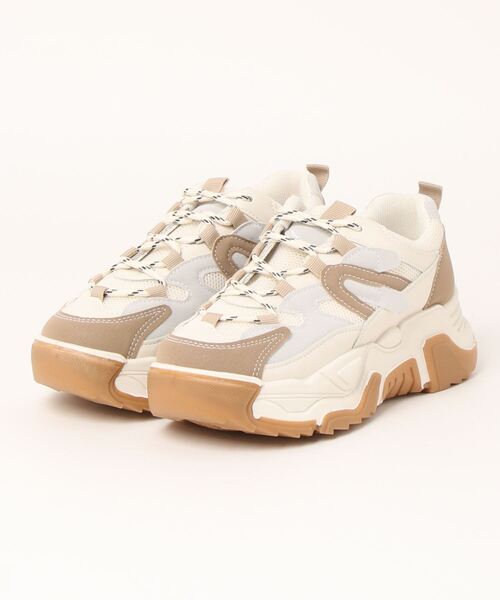 NOFALL（ノーフォール）の「配色ダッドスニーカー（スニーカー・レディース・ベージュ・L/S/LL/M）」の5枚目の写真