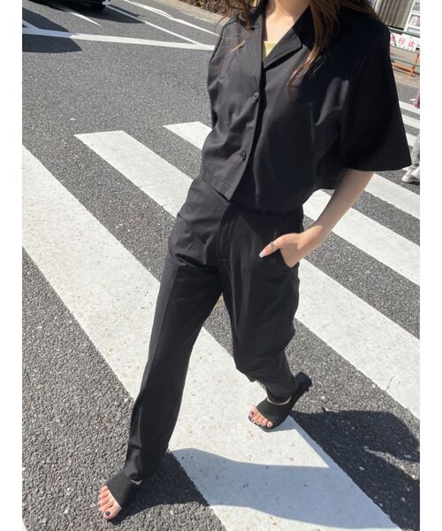 EMODA（エモダ）の「ショートシャツ×ワイドパンツ セットアップ