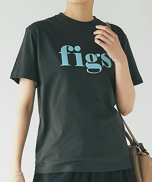 un dix cors(アンディコール)の「大人カジュアルなロゴT figsフロッキーTシャツ(Tシャツ/カットソー・レディース・ホワイト/チャコールグレー/オフホワイト・FREE)」の21枚目の写真