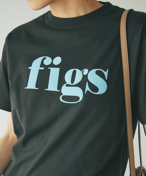un dix cors(アンディコール)の「大人カジュアルなロゴT figsフロッキーTシャツ(Tシャツ/カットソー・レディース・ホワイト/チャコールグレー/オフホワイト・FREE)」の20枚目の写真