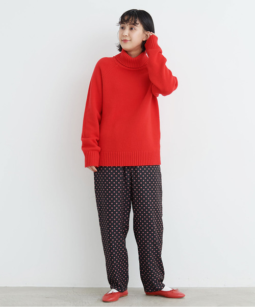 Dot&Stripes CHILD WOMAN(ドットアンドストライプス チャイルドウーマン)の「Cu/Coツイル花柄 パンツ(その他パンツ・レディース・ピンク/ブラック・FREE)」の6枚目の写真