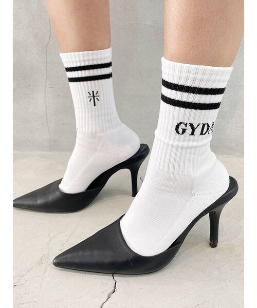 GYDA（ジェイダ）の「2ライン GYDAソックス（ソックス/靴下・レディース・ブラック/オフホワイト・FREE）」の7枚目の写真