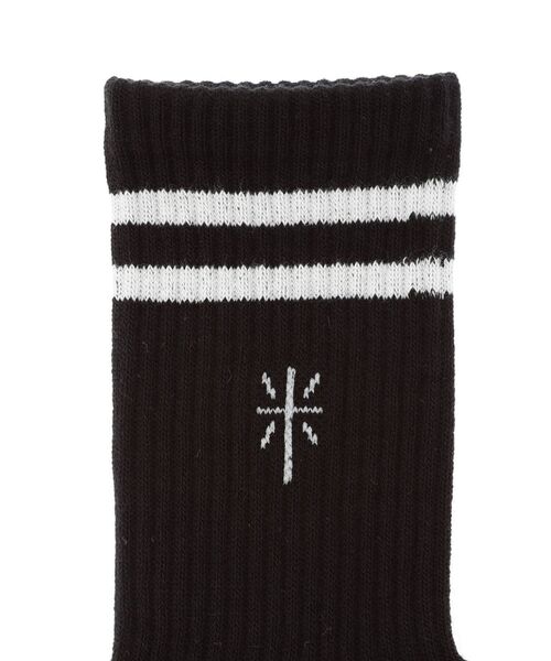 GYDA（ジェイダ）の「2ライン GYDAソックス（ソックス/靴下・レディース・ブラック/オフホワイト・FREE）」の4枚目の写真