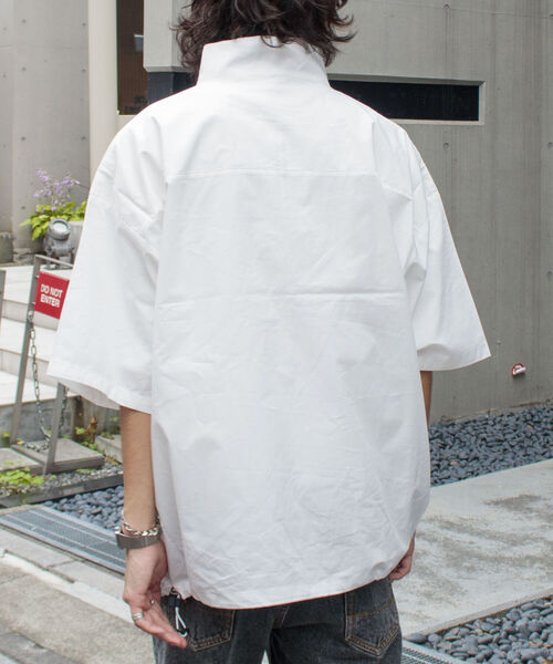 GLOSTER（グロスター）の「【GLOSTER/グロスター】ブロードクロス ハーフジッププルオーバー（シャツ/ブラウス・メンズ・ブラック/ベージュ/オフホワイト・S/M/L）」の8枚目の写真