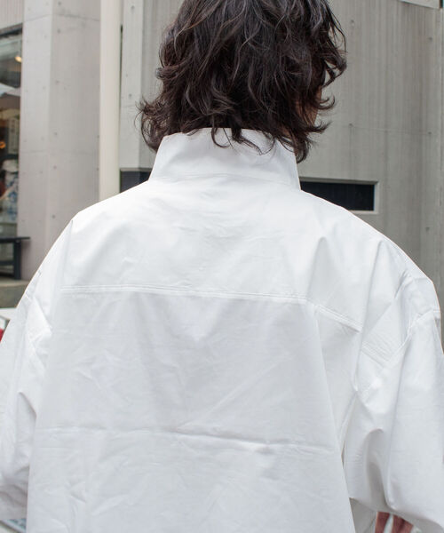 GLOSTER（グロスター）の「【GLOSTER/グロスター】ブロードクロス ハーフジッププルオーバー（シャツ/ブラウス・メンズ・ブラック/ベージュ/オフホワイト・S/M/L）」の9枚目の写真