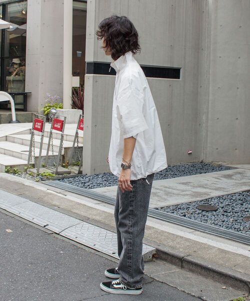 GLOSTER（グロスター）の「【GLOSTER/グロスター】ブロードクロス ハーフジッププルオーバー（シャツ/ブラウス・メンズ・ブラック/ベージュ/オフホワイト・S/M/L）」の12枚目の写真