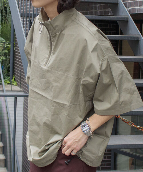 GLOSTER（グロスター）の「【GLOSTER/グロスター】ブロードクロス ハーフジッププルオーバー（シャツ/ブラウス・メンズ・ブラック/ベージュ/オフホワイト・S/M/L）」の16枚目の写真