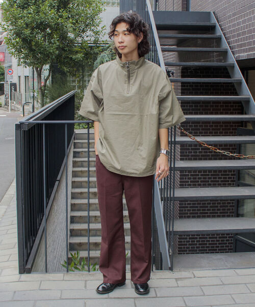 GLOSTER（グロスター）の「【GLOSTER/グロスター】ブロードクロス ハーフジッププルオーバー（シャツ/ブラウス・メンズ・ブラック/ベージュ/オフホワイト・S/M/L）」の21枚目の写真