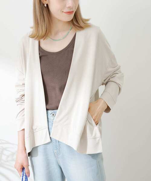 URBAN RESEARCH Sonny Label（アーバンリサーチサニーレーベル）の「UVカット・クールタッチカットカーディガン（Tシャツ/カットソー・レディース・グレー系その他/イエロー系その他/ネイビー・FREE）」の5枚目の写真