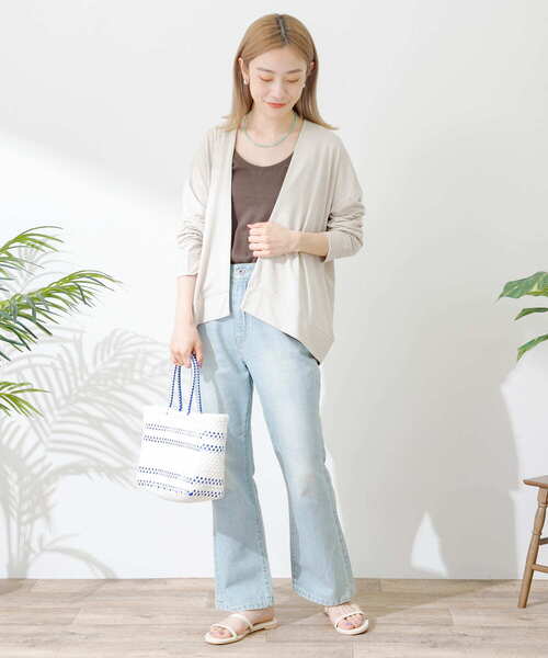 URBAN RESEARCH Sonny Label（アーバンリサーチサニーレーベル）の「UVカット・クールタッチカットカーディガン（Tシャツ/カットソー・レディース・グレー系その他/イエロー系その他/ネイビー・FREE）」の8枚目の写真