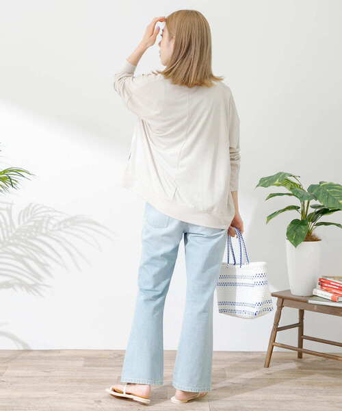 URBAN RESEARCH Sonny Label（アーバンリサーチサニーレーベル）の「UVカット・クールタッチカットカーディガン（Tシャツ/カットソー・レディース・グレー系その他/イエロー系その他/ネイビー・FREE）」の10枚目の写真