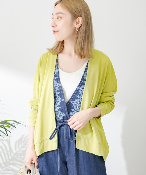 URBAN RESEARCH Sonny Label（アーバンリサーチサニーレーベル）の「UVカット・クールタッチカットカーディガン（Tシャツ/カットソー・レディース・グレー系その他/イエロー系その他/ネイビー・FREE）」の12枚目の写真