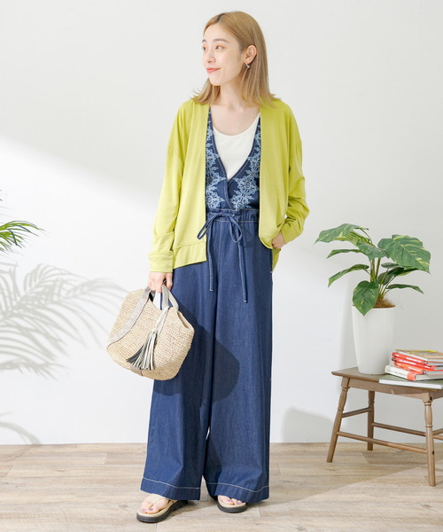 URBAN RESEARCH Sonny Label（アーバンリサーチサニーレーベル）の「UVカット・クールタッチカットカーディガン（Tシャツ/カットソー・レディース・グレー系その他/イエロー系その他/ネイビー・FREE）」の15枚目の写真